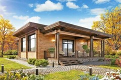 LOG HOUSE KIT #LH-120 ECO FRIENDLY WOOD PREFAB DIY BUILDING CABIN HOME MODULAR