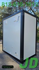 Premium All Steel Frame HD Portable Bathroom Restroom Double Stall Toilet New