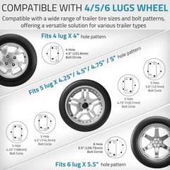 PAULINN Trailer Spare Tire Mount, Bundle with 10FT RV Camper Sewer…