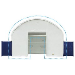Front Panel W/ Winch door for W20′ Container Shelter 11oz PE Container Shelter