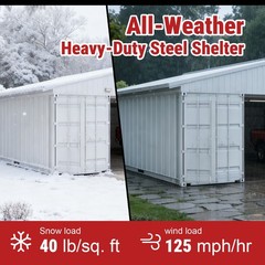 40x36x13′ Shipping Container Roof Kit Heavy Duty Steel Shelter No Containers