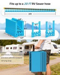 PAULINN 20FT RV Camper Sewer Hose Support, Height Adjustable 20 FT NEW