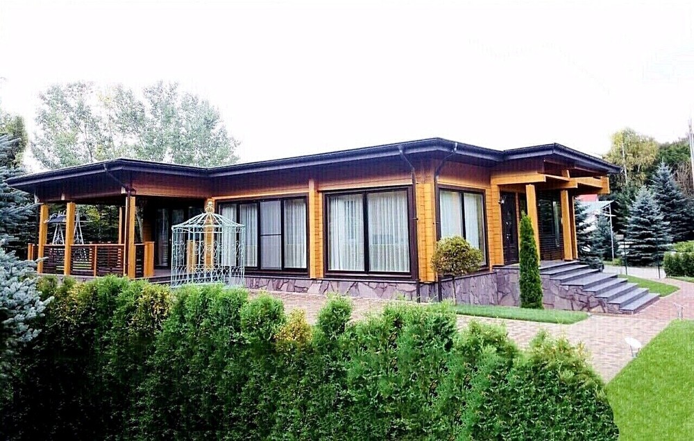 MODERN LOG HOUSE KIT #LH-240 ECO FRIENDLY WOOD PREFAB DIY BUILDING CABIN HOME
