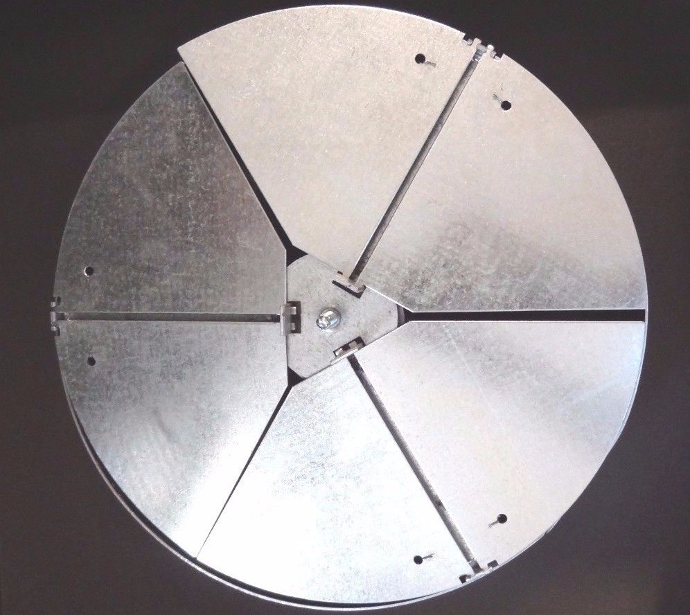 Qty 1 or 2 ~ 8″ Opposed Blade Duct Neck Mount Steel Dampers 30059803