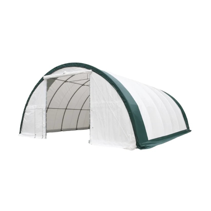 W30’xL85’xH15′ Single Truss Arch Storage Shelter 11OZ PE Canvas Building Shelter