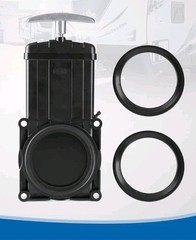 Standard 3 Inches RV Waste Valve with Metal Handle,RV Sewer 1 Pack, Black