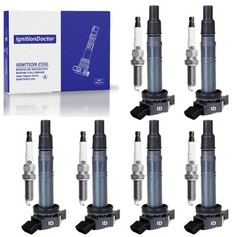 IgnitionDoctor Ignition Coil and Double Iridium Spark Plug Pack of 6 – Compat…