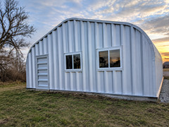 25x30x13 DuroSPAN Steel Building Kit Clear Span Arch System End Walls included