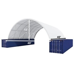 40’x40’x13′ Building Shipping Container 11 oz PE Canvas Fabric Canopy Shelter