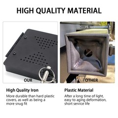 scottchen PRO RV Bumper Cap Cover,RV Plug End Cap,Square Black