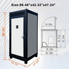 Bastone Mobile Toilet Outdoor Yard Unisex Single Portable Restroom w/Sink