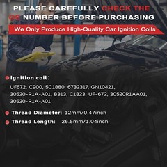 UF672 Ignition Coil Pack and Iridium Spark Plugs Set of 4 Fits For 2012-2015 …
