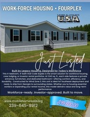 NEW 4BR/4BA HUD Quadplex-WZ3- A/C For Farm & Construction Workers- CAN SHIP NOW!