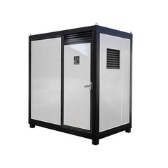 Portable Restroom Mobile Toilet Cabin Outdoor Shower Room w/Sink&Ventilation Fan