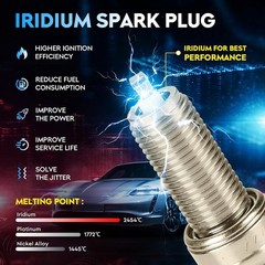 Ignition Coil Pack + Iridium Spark Plugs w/Ignition Wire for 1996-2002 Toyota…