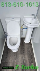 New Double 2 Stall Restroom Portable Toilet Sink Bathroom Job Site Events HD