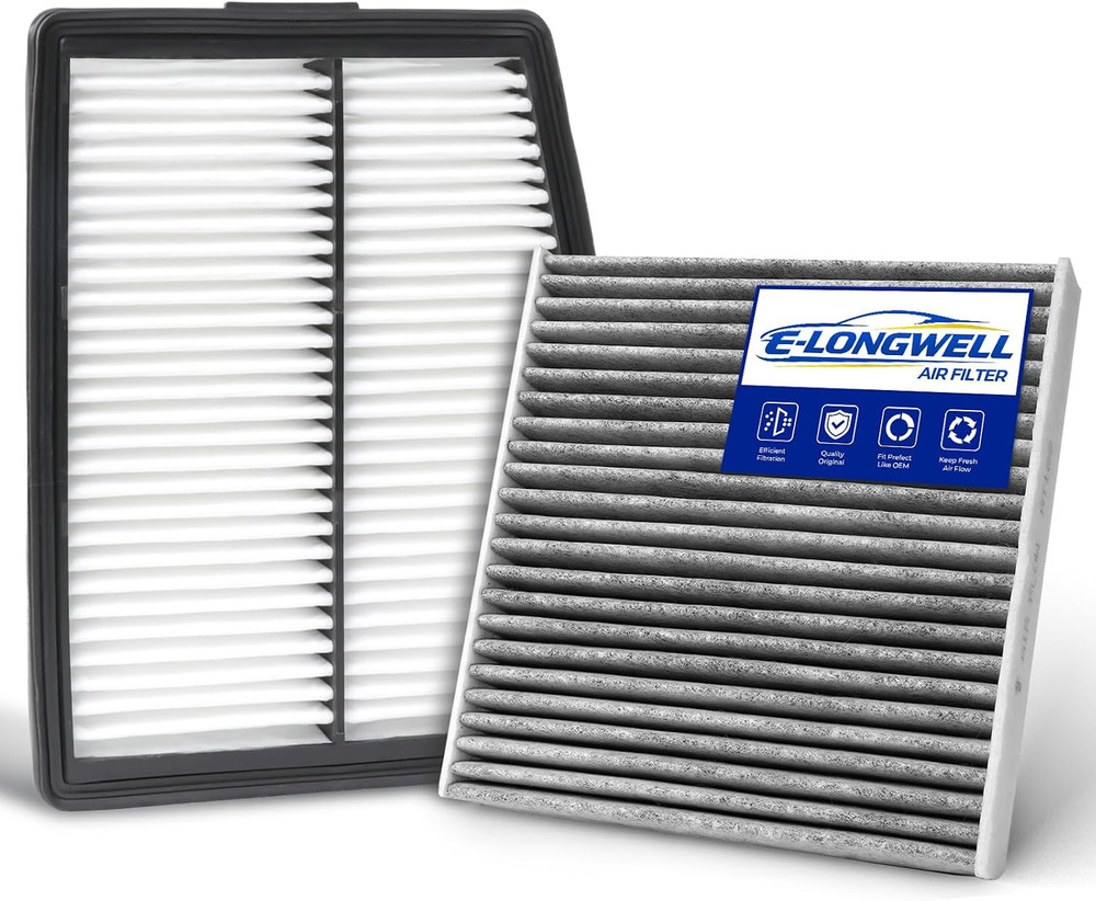 Cabin & Engine Air Filter Kit for 2021-2026 Santa Fe 1.6L, 2022-2026 Tucson 1.6L