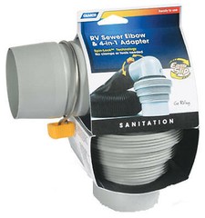 RV Easy Slip Elbow, 4-In-1 Tapered Adapter