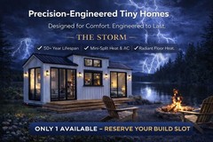 The Storm Premium Tiny Home 323SF Towable Heated Floors $89,900 FREE SHIPPING