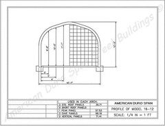 16x24x12 Engineered Steel Building Kit | DuroSPAN Clear-Span Arch System w/ Ends