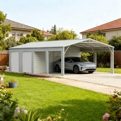 46’x23’x 14′ Metal Car Garage Heavy Duty Galvanized Steel w/2 Doors