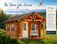 Log Cabin Kit 12′ x 30′ *** SHIPS NATIONWIDE * The Bear Lake Series