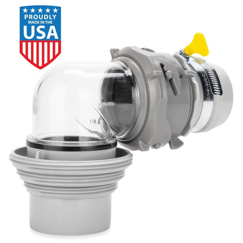 RV Sewer Hose Adapter and 4 in 1 Fitting Kit with Quick Connect Elbow