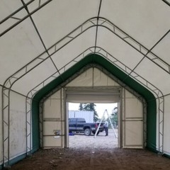 W20xL33xH16 Heavy Duty Storage Shelter Double Truss 22oz PVC Canvas Barn Storage