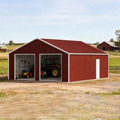 33′ x 25′ x 14′ Outdoor Storage Shed Reinforced Steel Structure Barn Car Garage