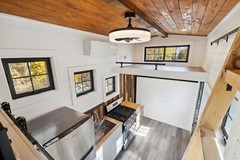 tiny home on wheels , double axel 20 foot steel framing trailor mounted