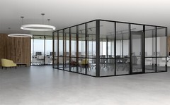 CGP Aluminum & Glass Conference Room 8′ x 8′ x 9′ w/Door, Black Color