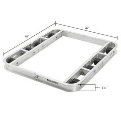 Global Industrial Aluminum Pallet Dolly with Tilt Rollers 6000 lb. Cap. 48″ x
