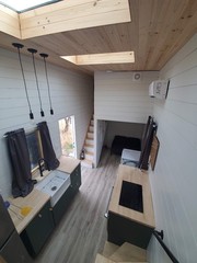 Tiny House On Wheels 2 Lofts, HVAC, W/D, Microwave, Stove, Composting Toilet