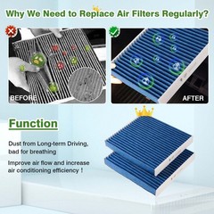 Forccord Cabin & Engine Air Filter Fits for Toyota Tundra CA11895&CF10285