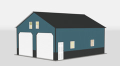 2 Car Garage 24X30X12 Fully Insulated, Upgrades, Gutters available some areas