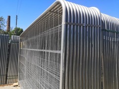 Set of 60 | Construction fence with round corners | 3.5 x 2.0 m | Mobile fence