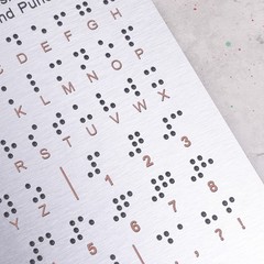 Braille Alphabet And Numbers Learning Tool – Durable Metal Tactile Bump Reading