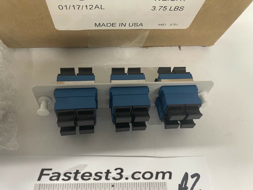 AFL Telecom Duplex SC LGX(118) FIBER Adapter Plate SIX SM CERAMIC DUPLEX ADA 10!