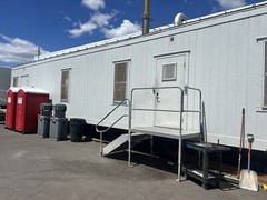 Great Condition Construction Office Trailer w/ OSHA Approved Aluminum Steps