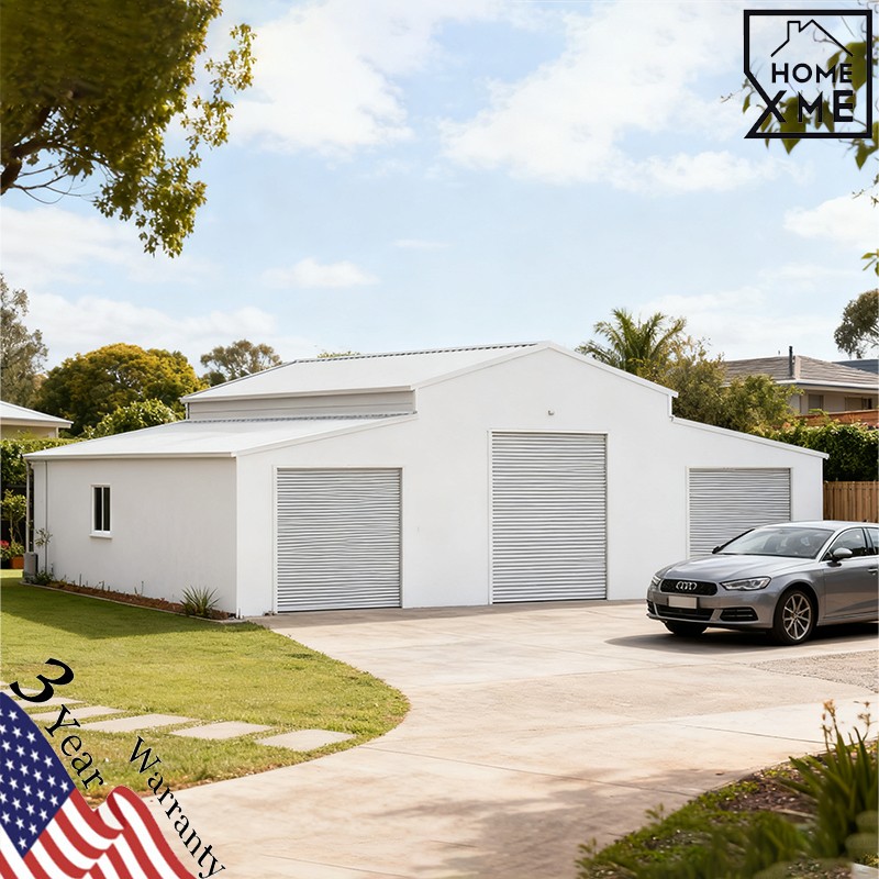 42x30x13ft Metal Garage Shed Outdoor Storage Heavy Duty Galvanized Steel Barn