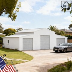 42x30x13ft Metal Garage Shed Outdoor Storage Heavy Duty Galvanized Steel Barn