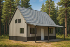 U.S. Made Fire Resistant 26 X 34 Cabin, Barndominium or Steel Home Kit