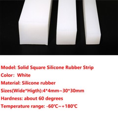 Solid Square Silicone Rubber Strip Sealing Gasket HIGH TEMP 4/5/6/8/10/15~30mm