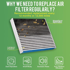 Cabin & Engine Air Filter Fit for Toyota Corolla 2009-19, Matrix 2009-14, Yaris