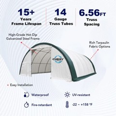 W40’xL80’xH20′ Single Truss Arch Storage Shelter 11OZ PE Canvas Building Shelter