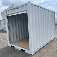 12x7FT Container Storag with Roll-Up Door Portable Storage Pod Cargo-Grade Steel