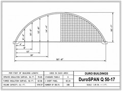 Q50x100x17 Steel Quonset Building Kit | 22 Ga | DuroSPAN | with Ends