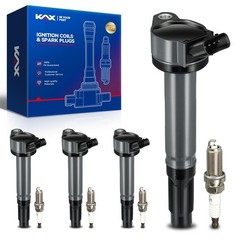KAX 4x UF487 Ignition Coil Pack and 5018 Iridium Spark Plug Set, Fit for Toyo…