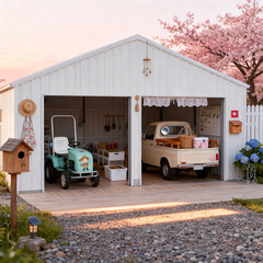 45′ x 25′ x 14′ Outdoor Storage Shed Reinforced Steel Structure Barn Car Garage