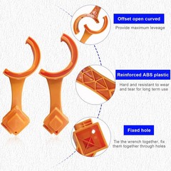 2 PCS , Multi Purpose Fittings Wrench to Connect and Disconnect Sewer Hoses, …